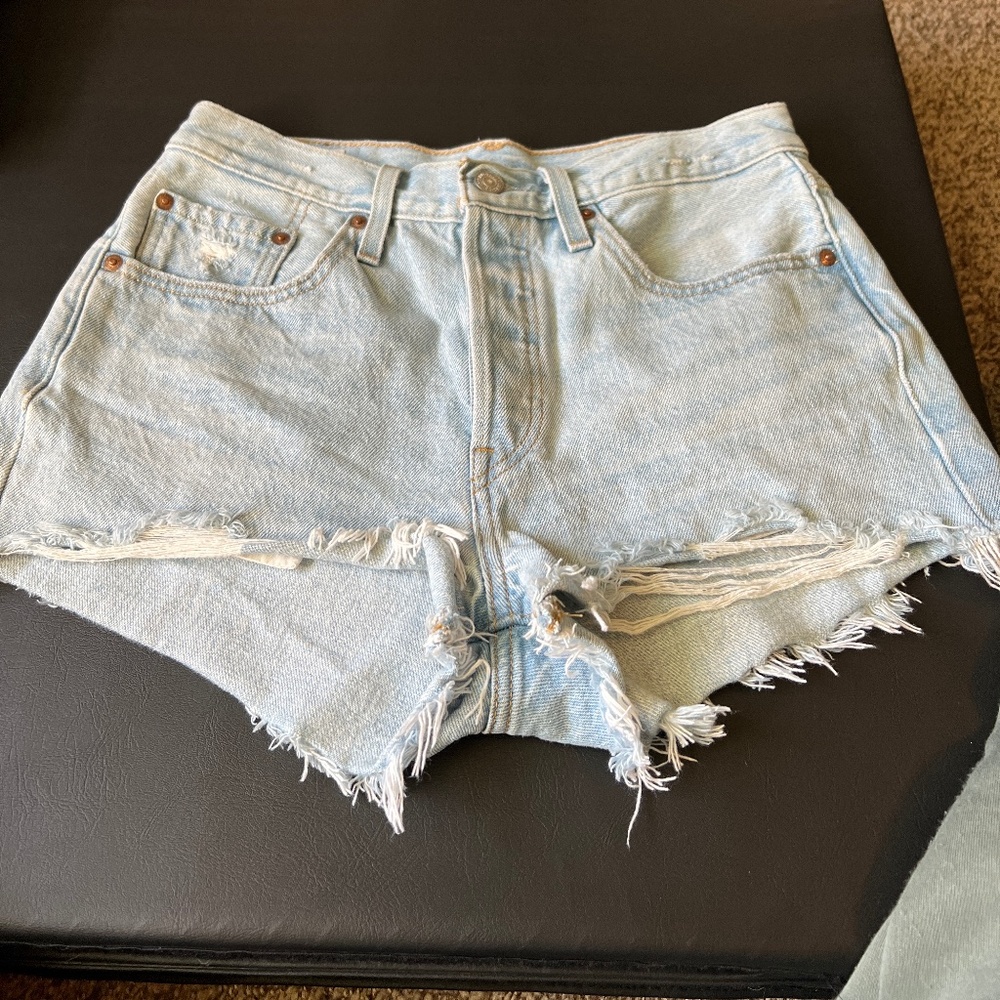 Levine denim shorts